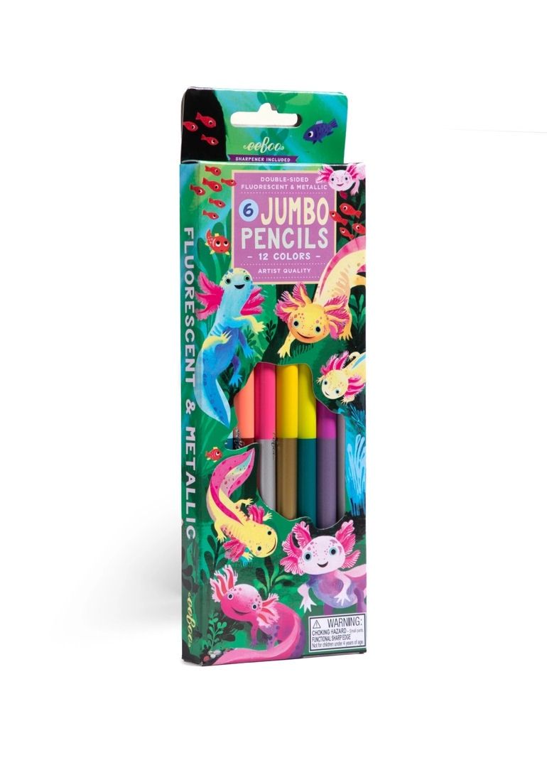 6 Jumbo Double-Sided Pencils With 12 Colors