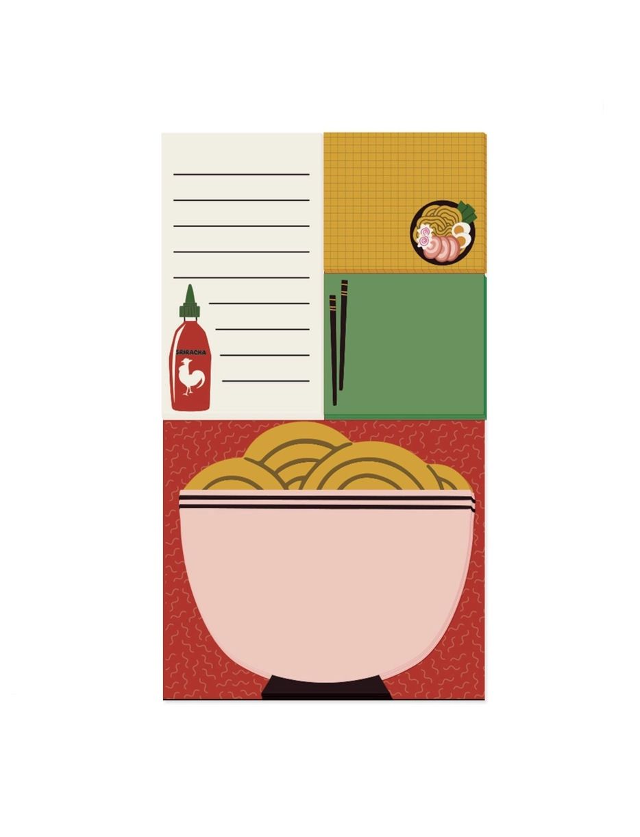 Use Your Noodle Ramen Sriracha Memo Note Pad Set