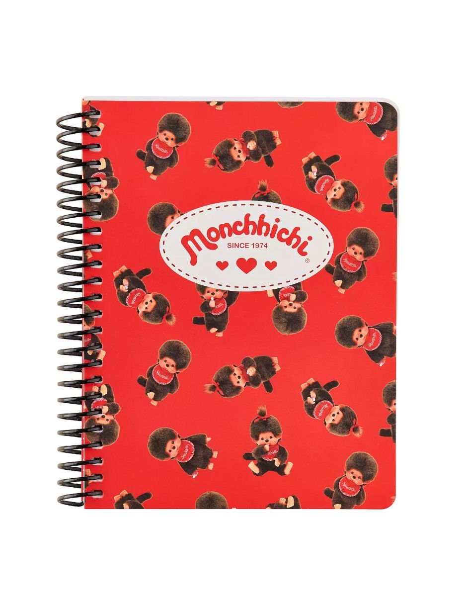Monchhichi Red Spiral Journal Notebook