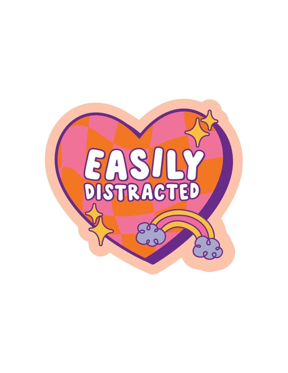 Easily Distracted Sticker