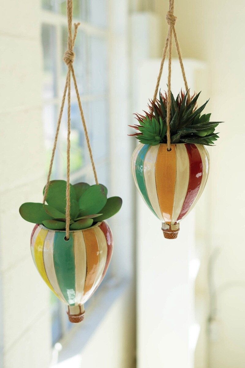 Large Hot Air Balloon Hanging Planter