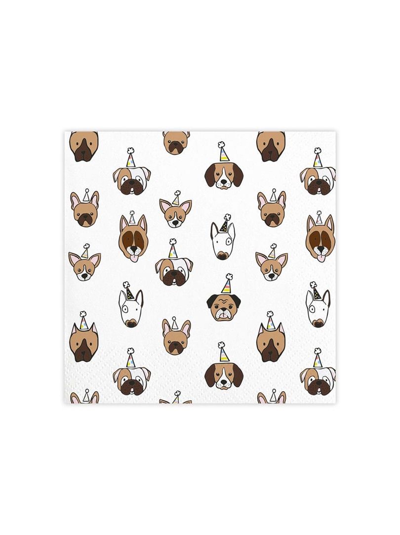 Dog Pattern Beverage Napkins