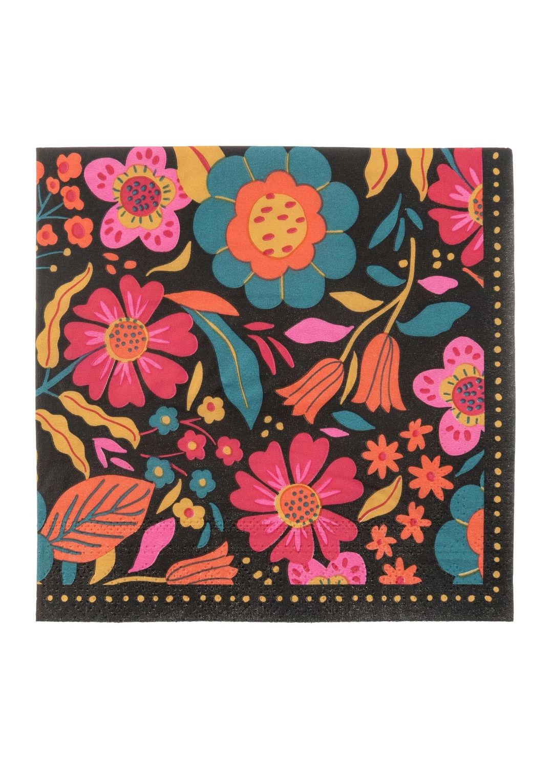 Retro Flower Luncheon Paper Napkins