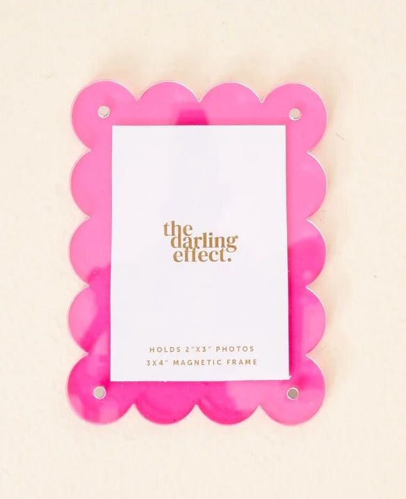Mini Acrylic Hot Pink Picture Frame Magnet
