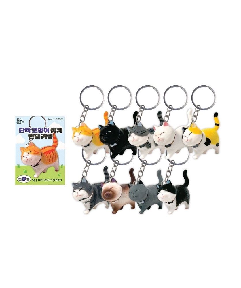 Best Friend Cat With Balls Figure Keyring Blind Box