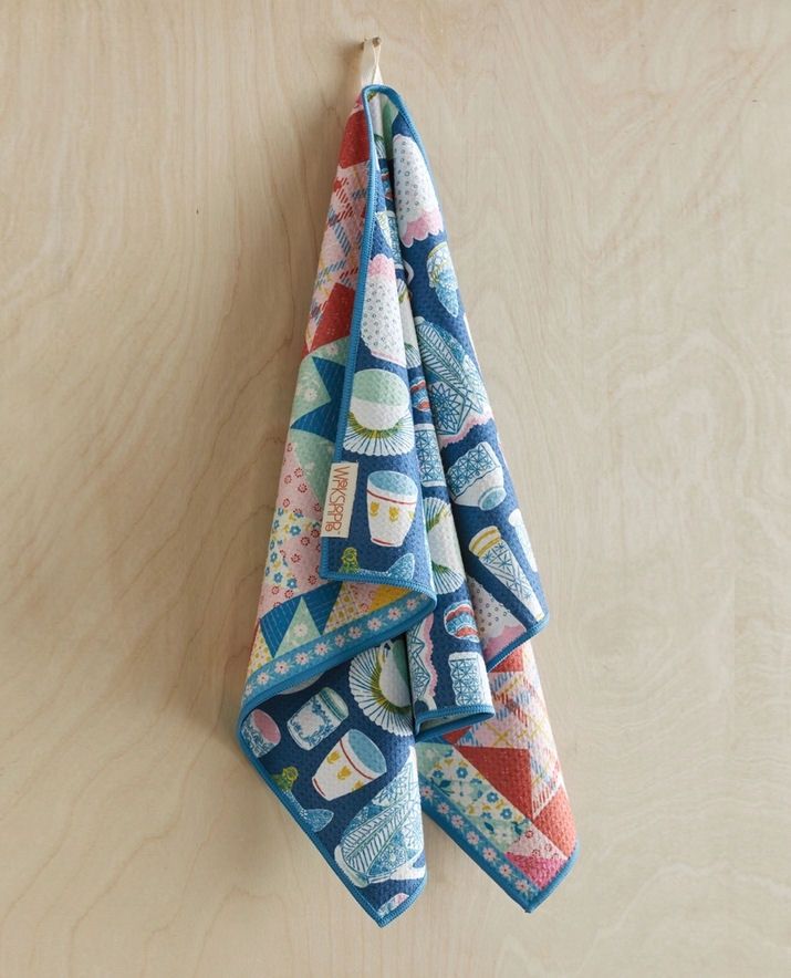 Vintage Glass Reversible Microfiber Kitchen Towel