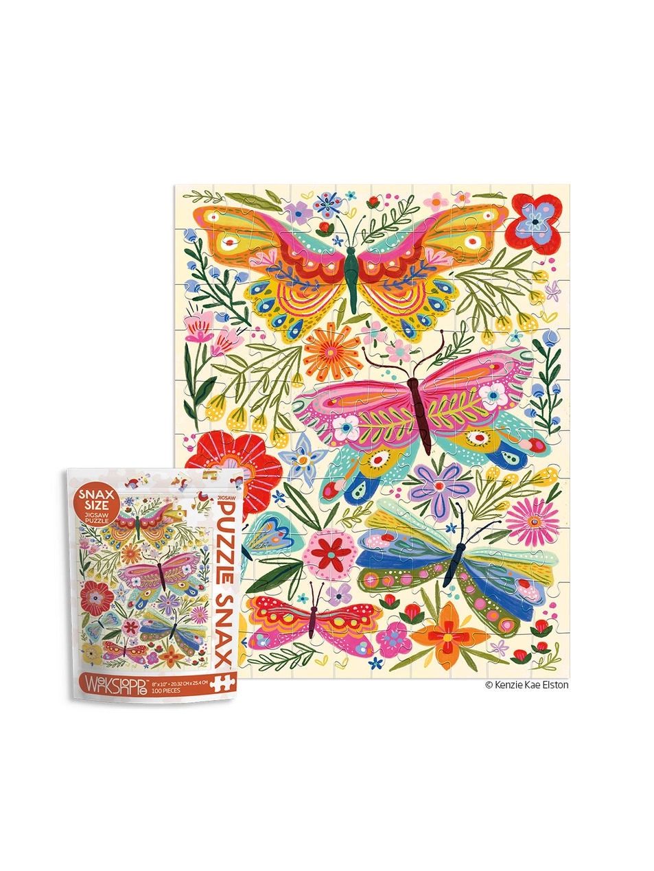 Butterfly Floral 100 Piece Puzzle Snax