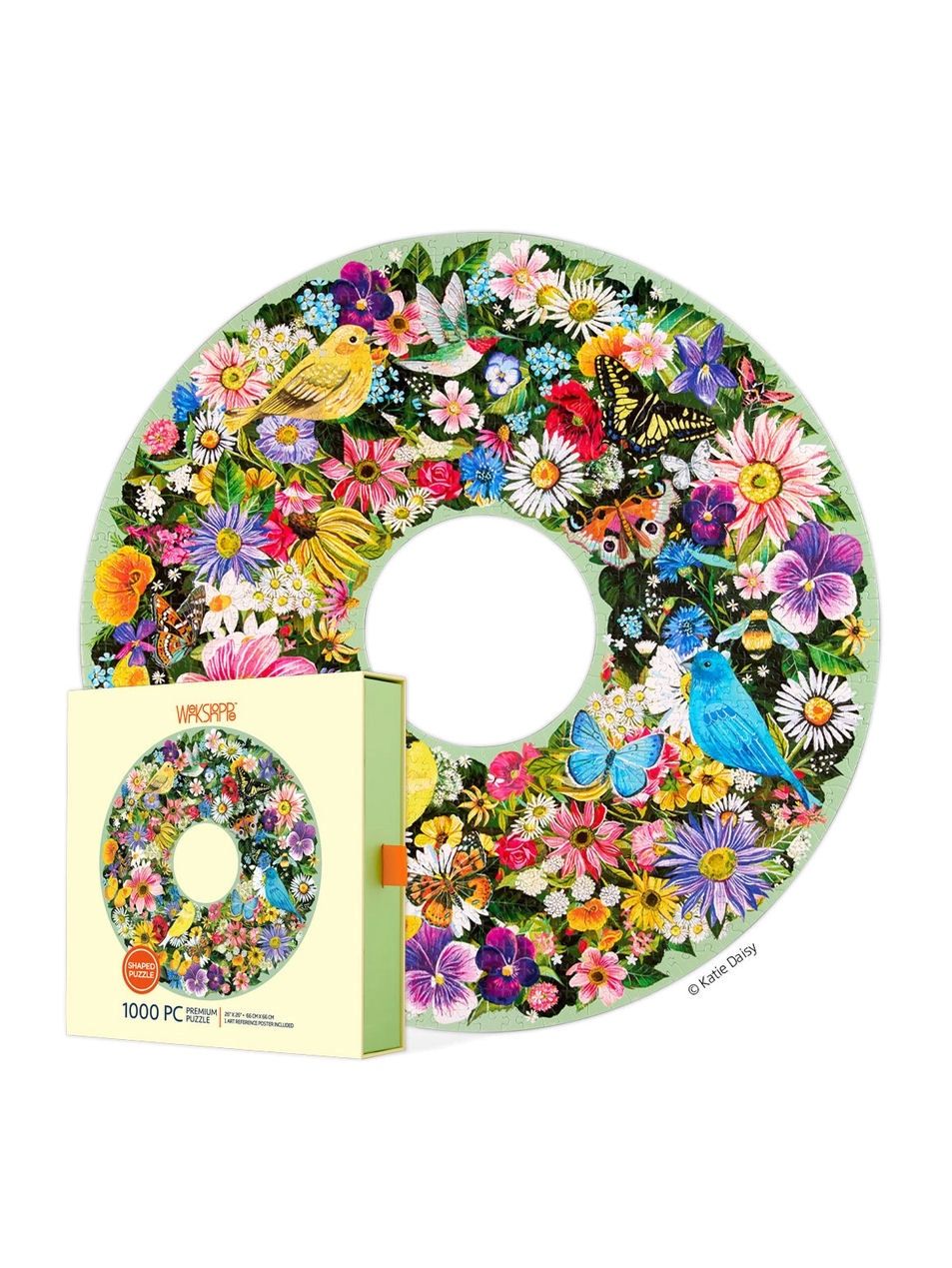 Spring Floral Wreath 1000 Piece Puzzle