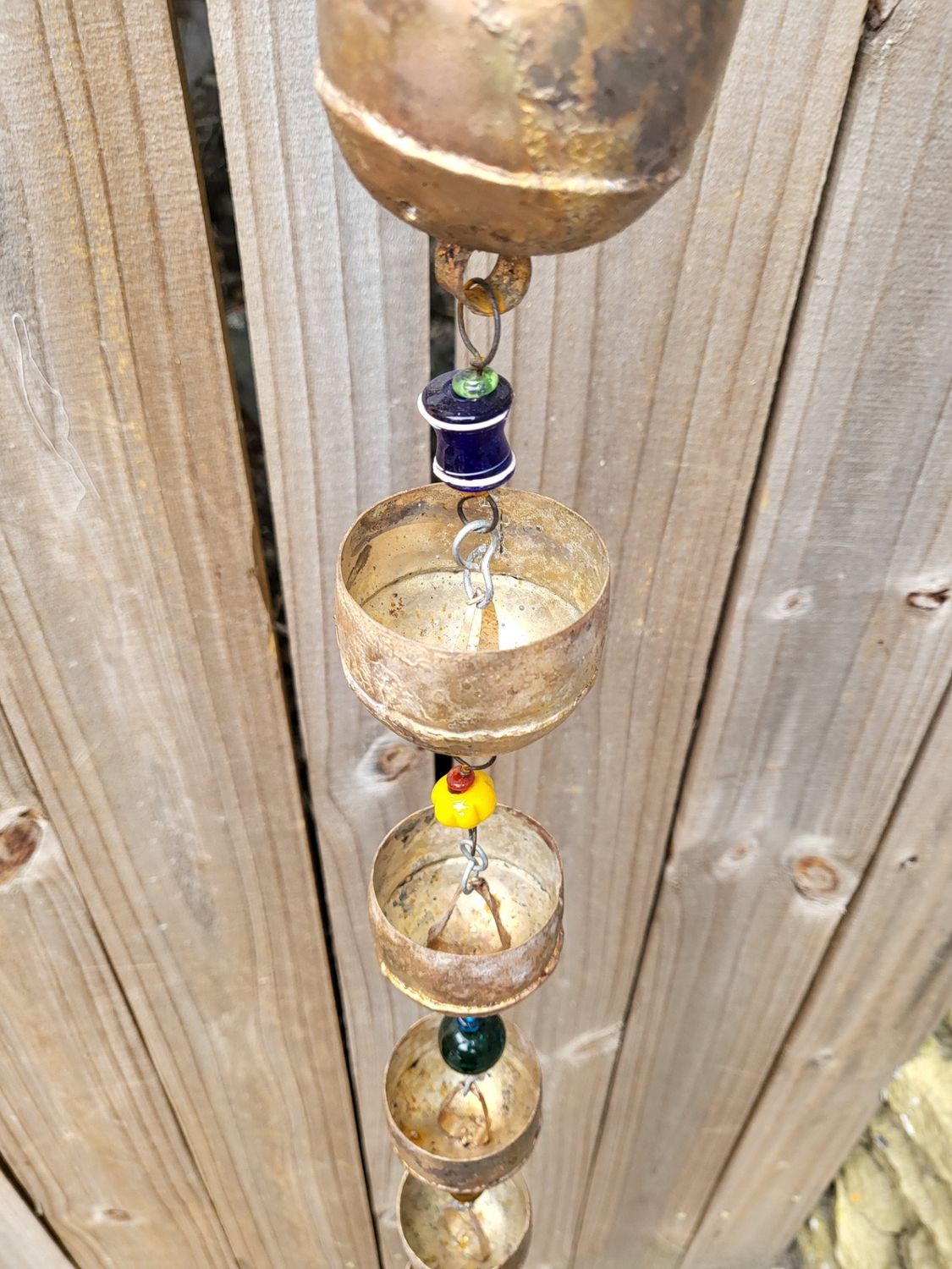 Rain Chain Gauge Metal Beads And Bell
