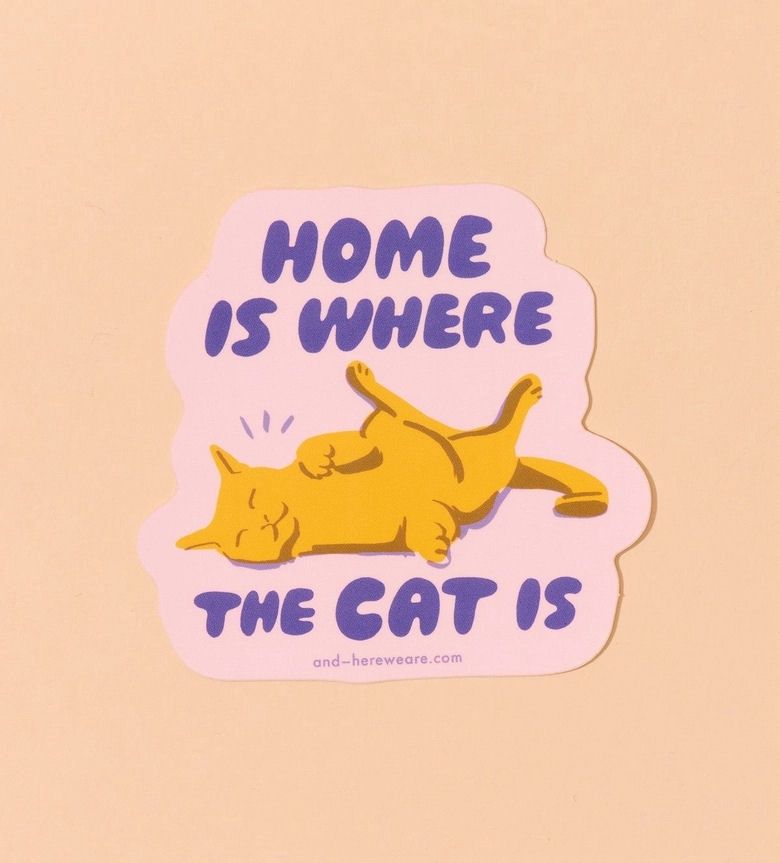 Home Is Where The Cat Is Sticker