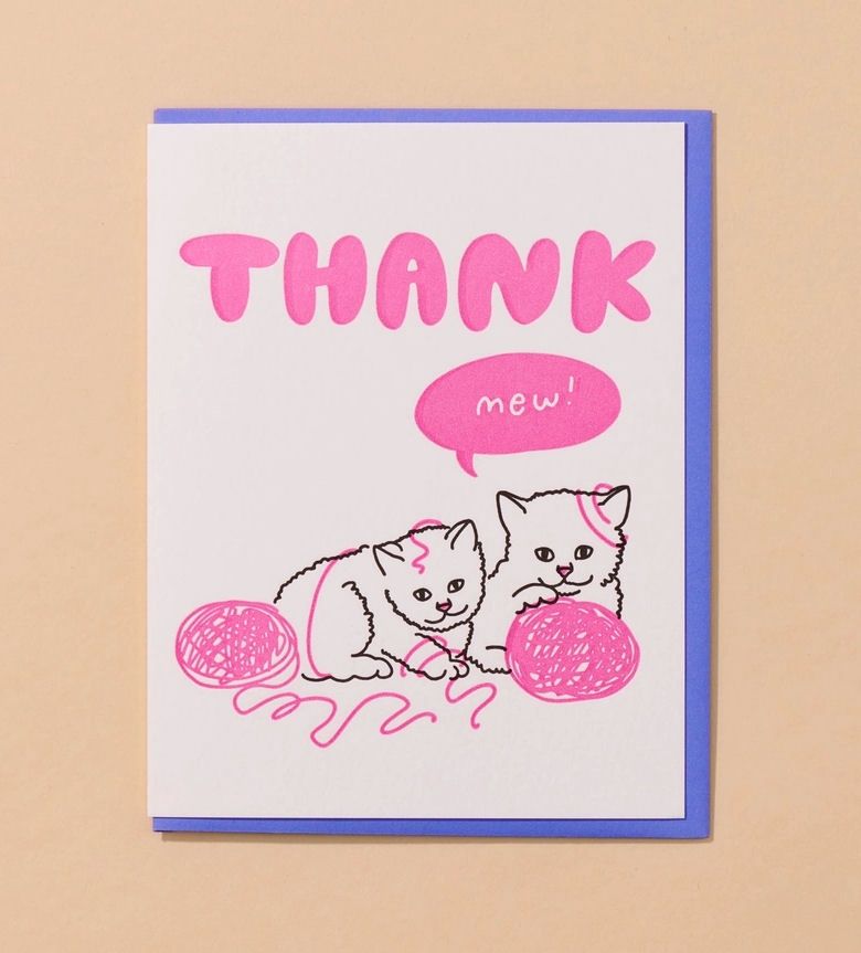 Thank Mew Kitten Cat Card