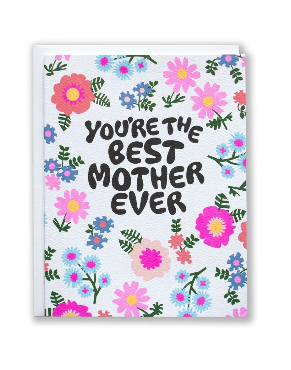 Disco Flowers Best Mother Ever Note Card