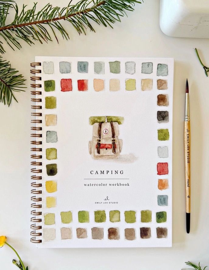 Camping Watercolor Workbook