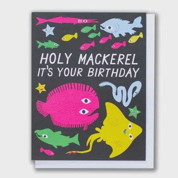 Holy Mackerel It’s Your Birthday Note Card