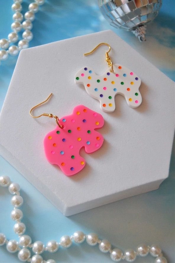 Circus Animal Cookie Acrylic Earrings