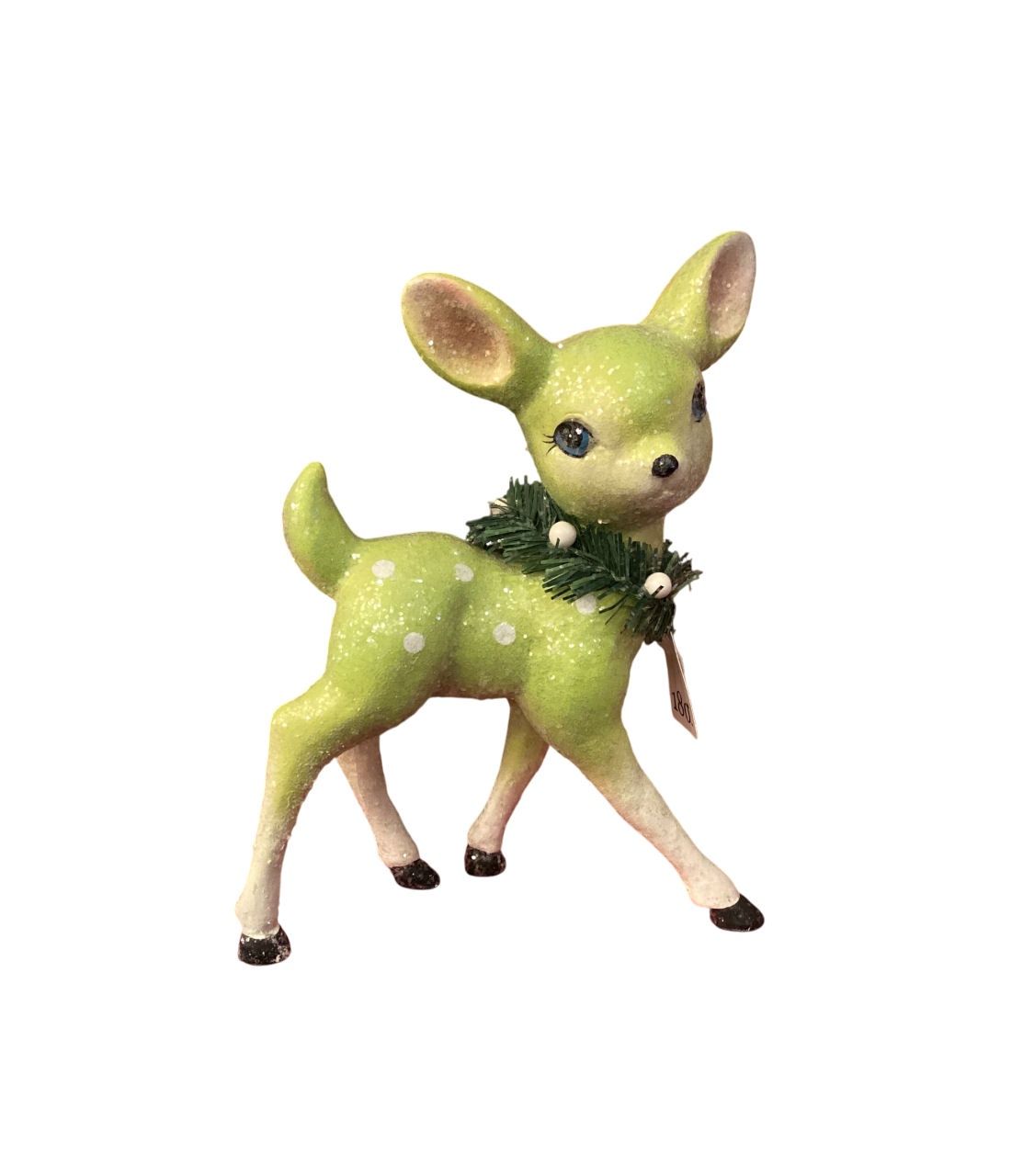Standing Glitter Deer, Color: Lime Green