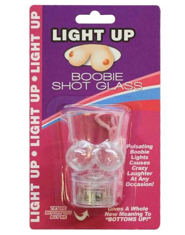 Boobies Light-Up Shot Glass With String