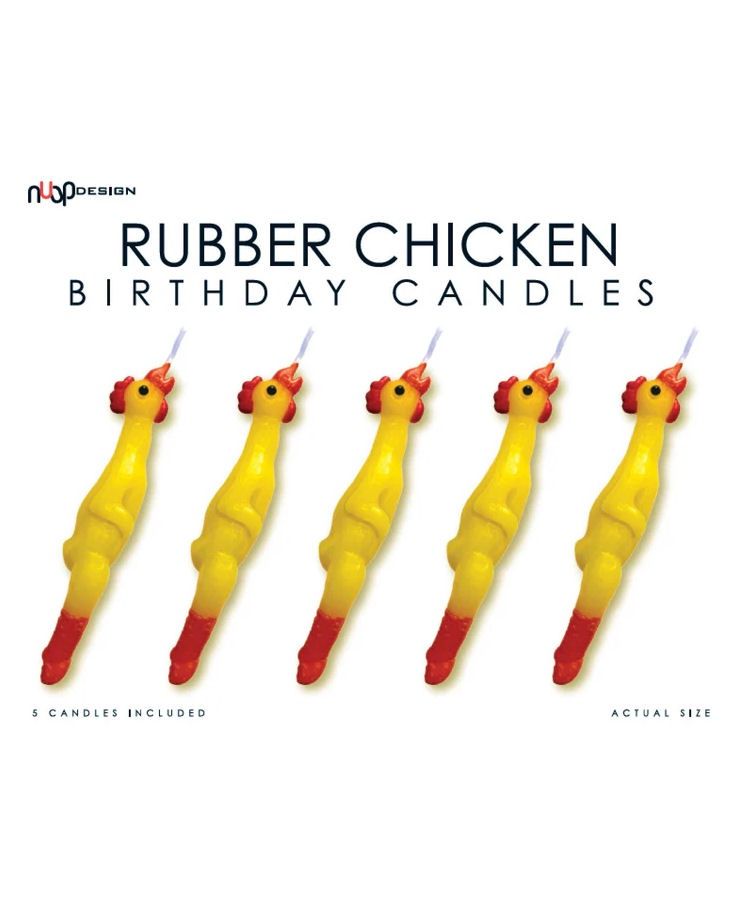Rubber Chicken Birthday Candles