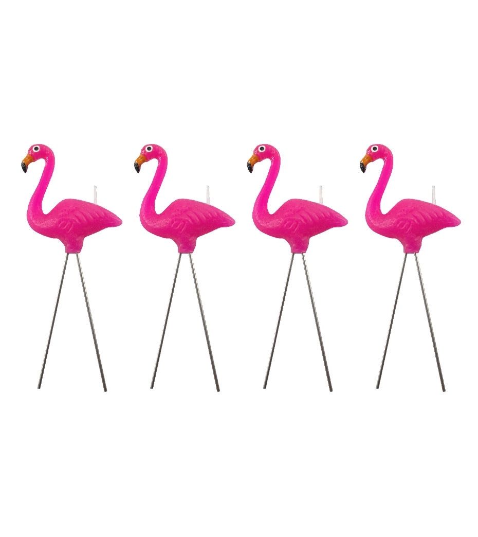 Flamingo Birthday Candles