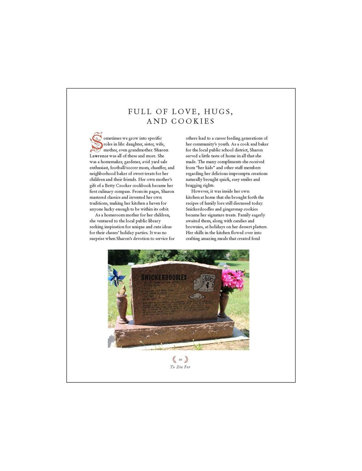 To Die For: A Cookbook Of Gravestone Recipes Hardcover Book