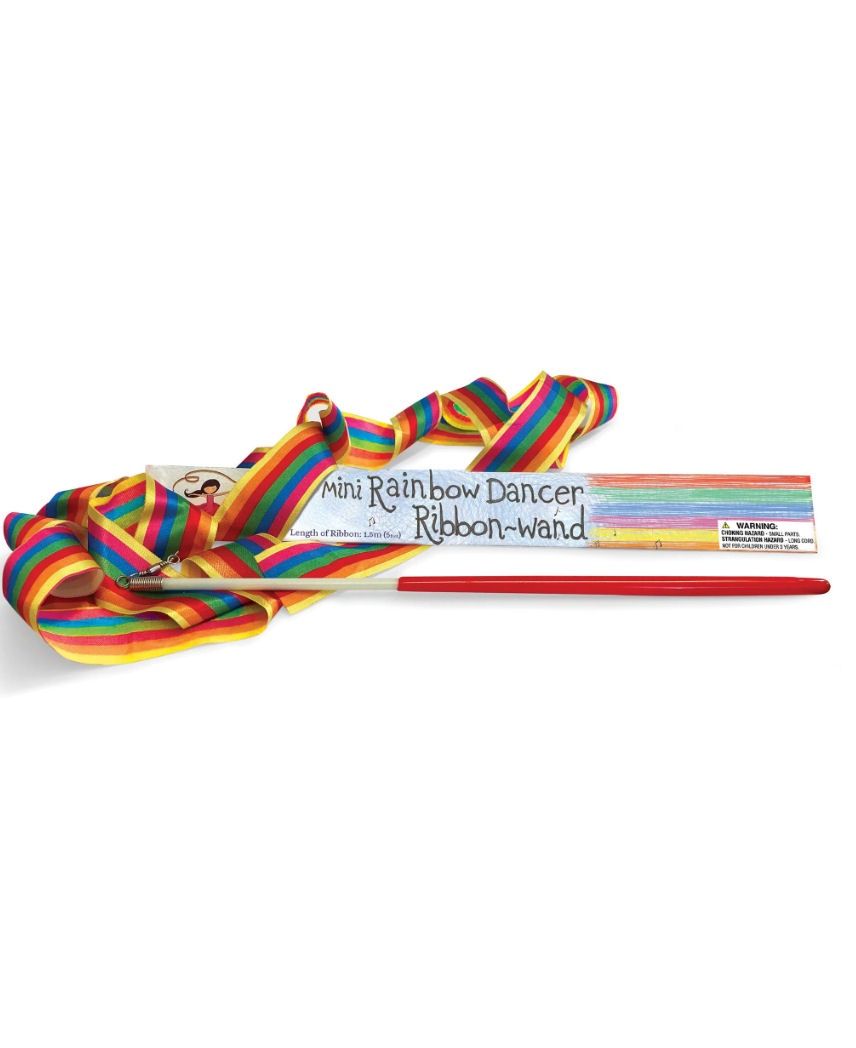 Mini Rainbow Dancer Ribbon Wand