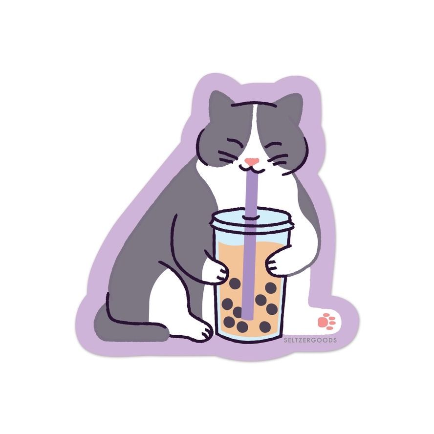 Boba Cat Sticker
