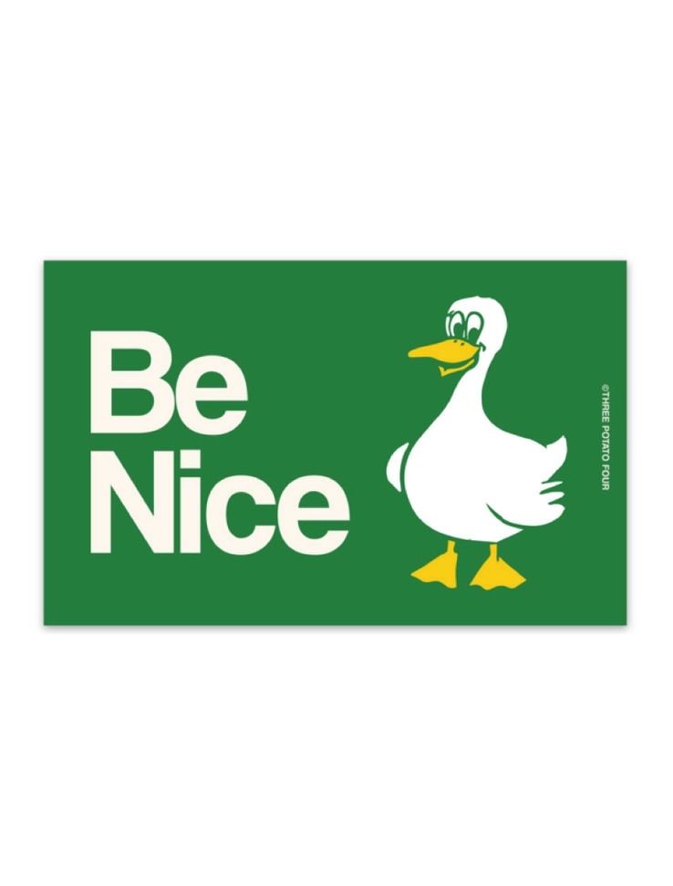 Be Nice Duck Bumper Magnet