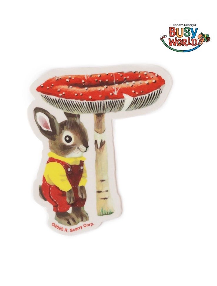Richard Scarry&#39;s Nicholas Bunny Mushroom Sticker