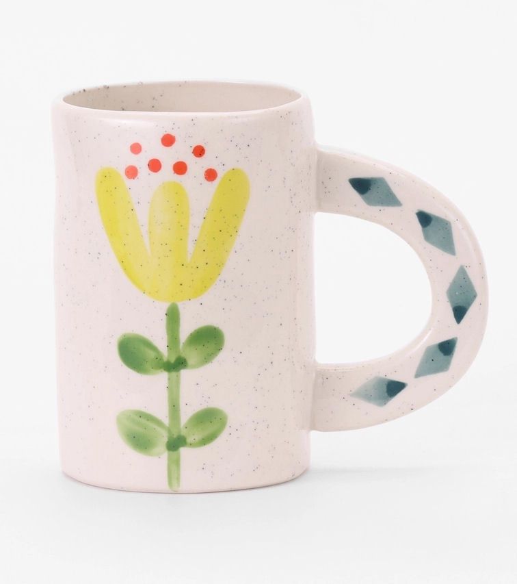 Ceramic Yellow Tulip Mug