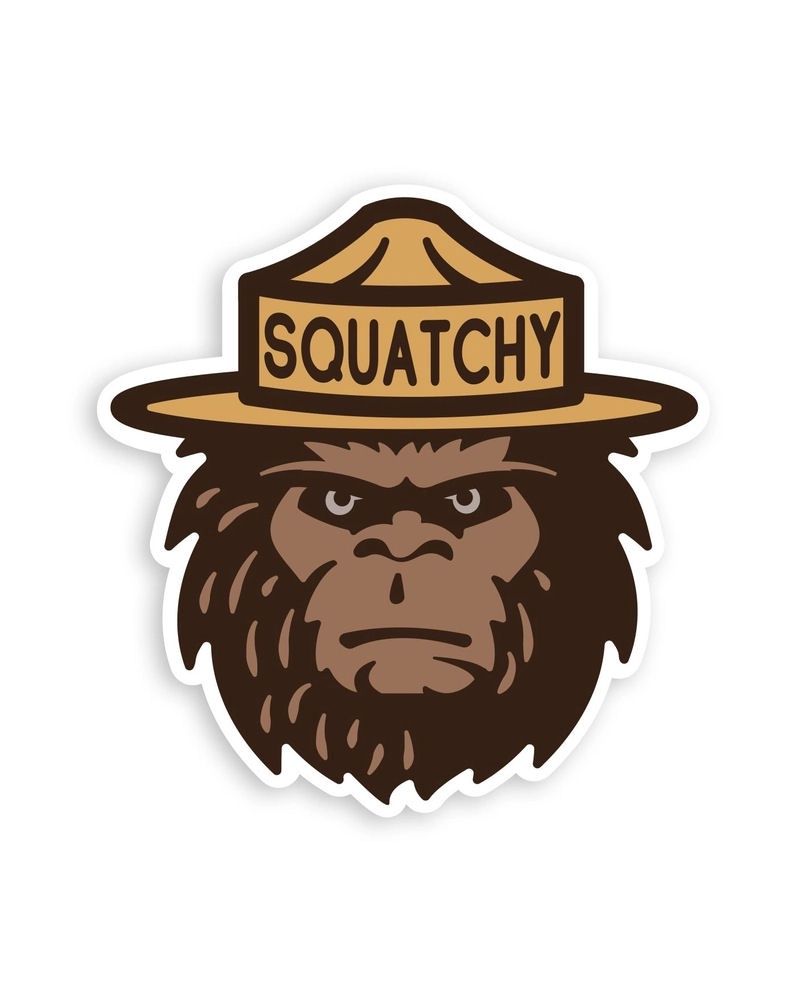 Squatchy Bigfoot With Hat Sticker