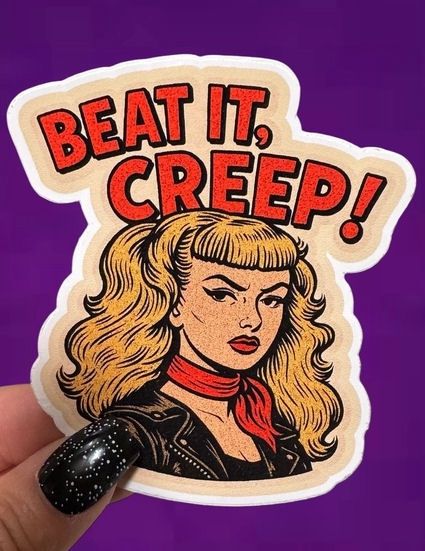 Beat It Creep! Traci Lords Crybaby Sticker