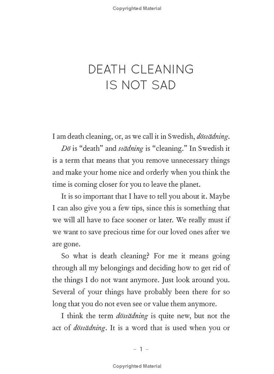 The Gentle Art Of Swedish Death Cleaning Hardcover Book