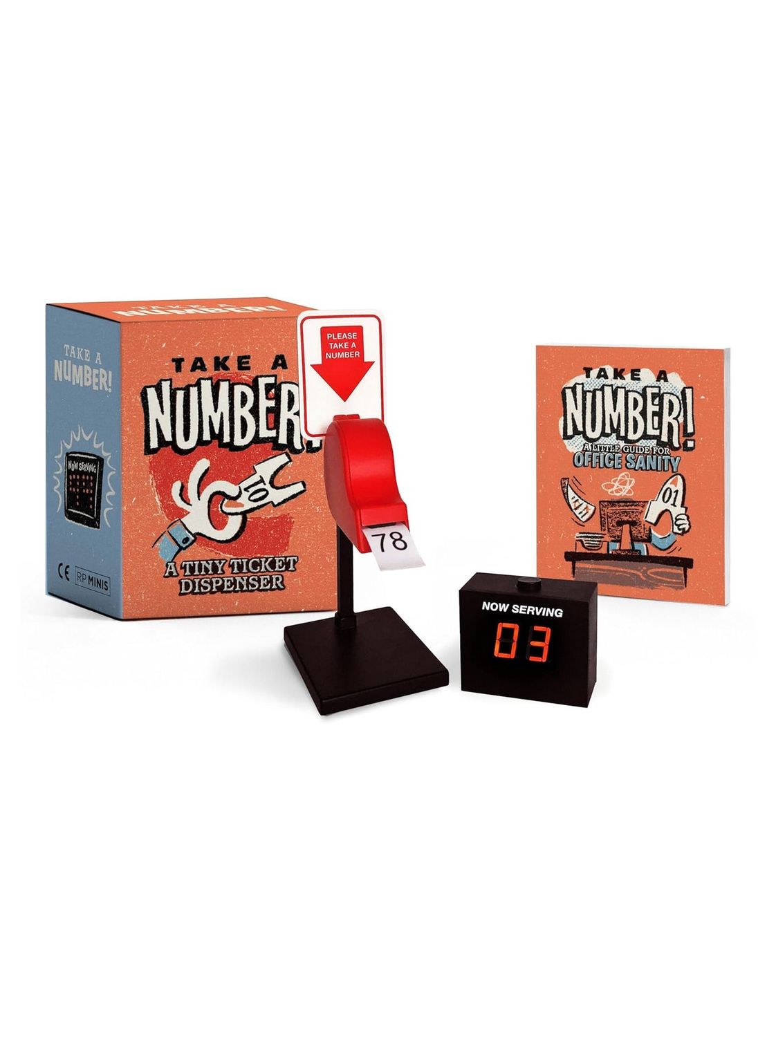 Take A Number Tiny Ticket Dispenser Desk Toy