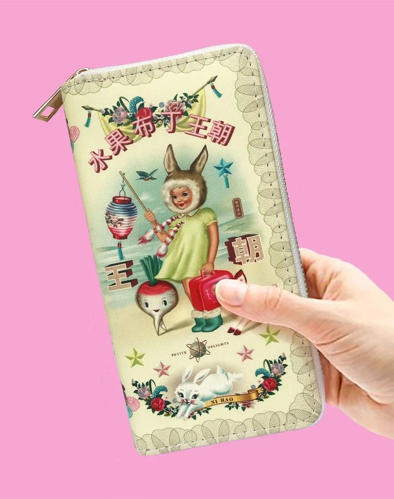 Fiona Hewitt Rabbit Girl Radish Wallet