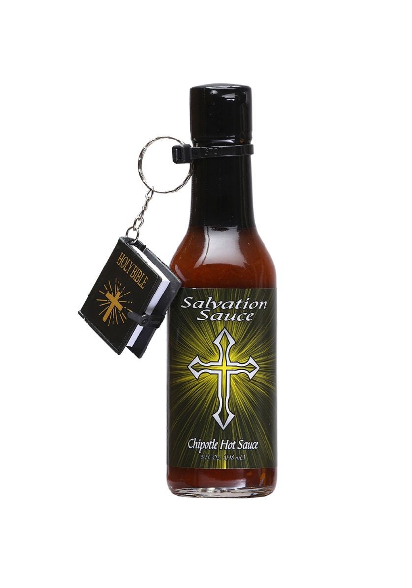 Salvation Sauce Chipotle Hot Sauce With Mini Bible Keychain