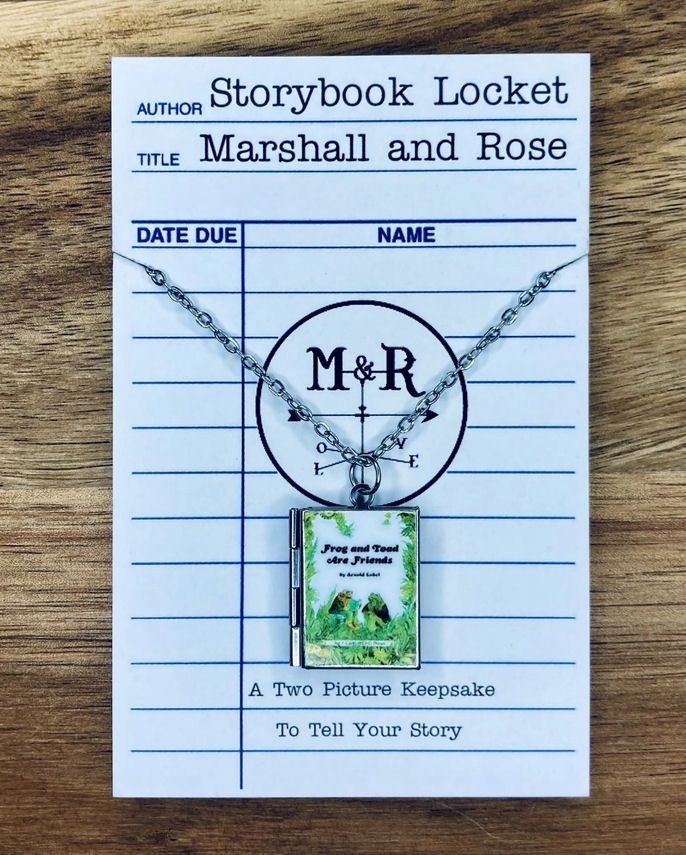 Book Locket Frog And Toad Are Friends Stainless Steel Necklace