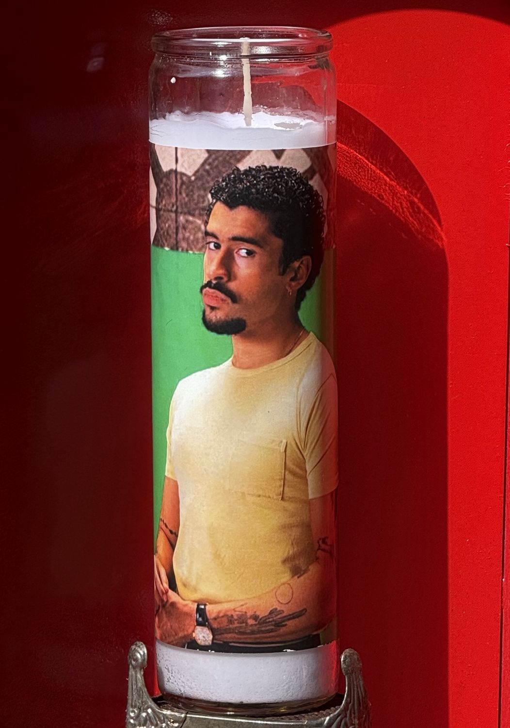 Bad Bunny White T Shirt Saint Candle