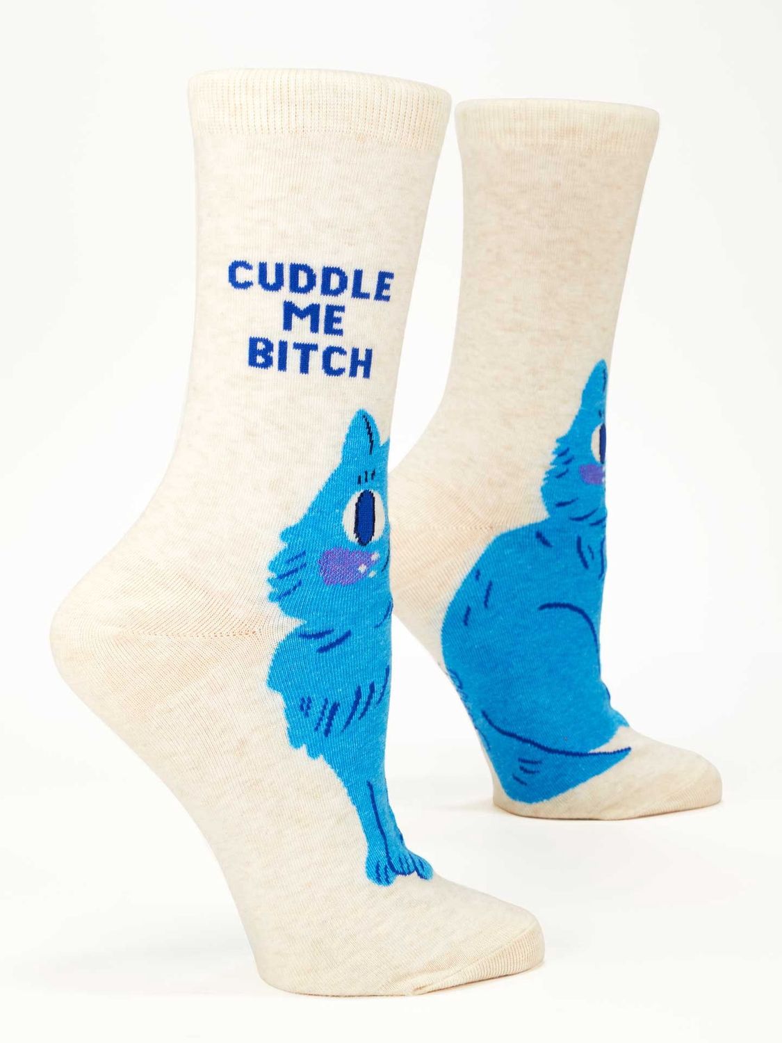 Cuddle Me Bitch Cat Blue Q Women&#39;s Socks