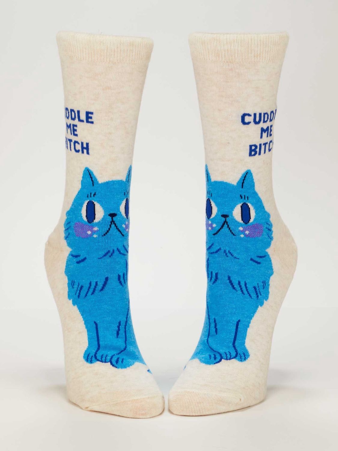 Cuddle Me Bitch Cat Blue Q Women's Socks