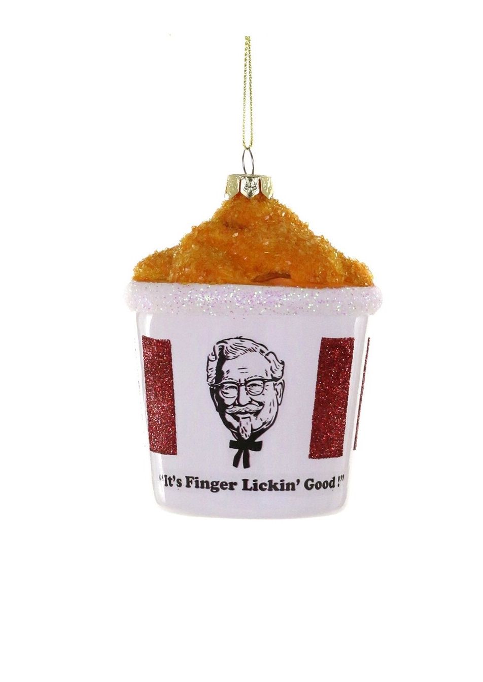 Bucket Of Chicken Glass Ornament