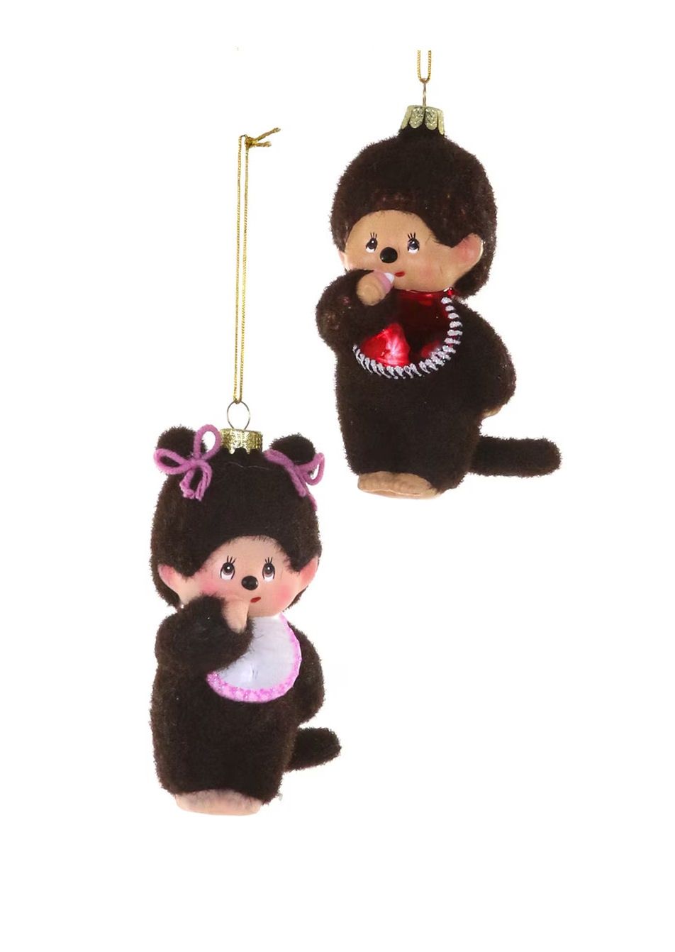 Vintage Monchhichi Glass Ornament