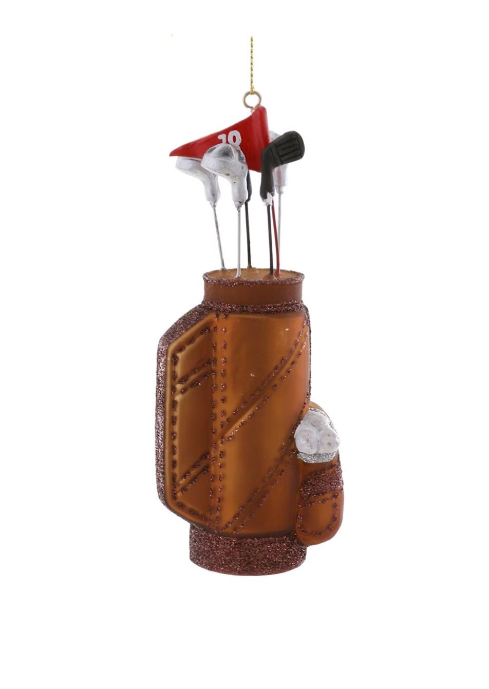 Golf Bag Glass Ornament