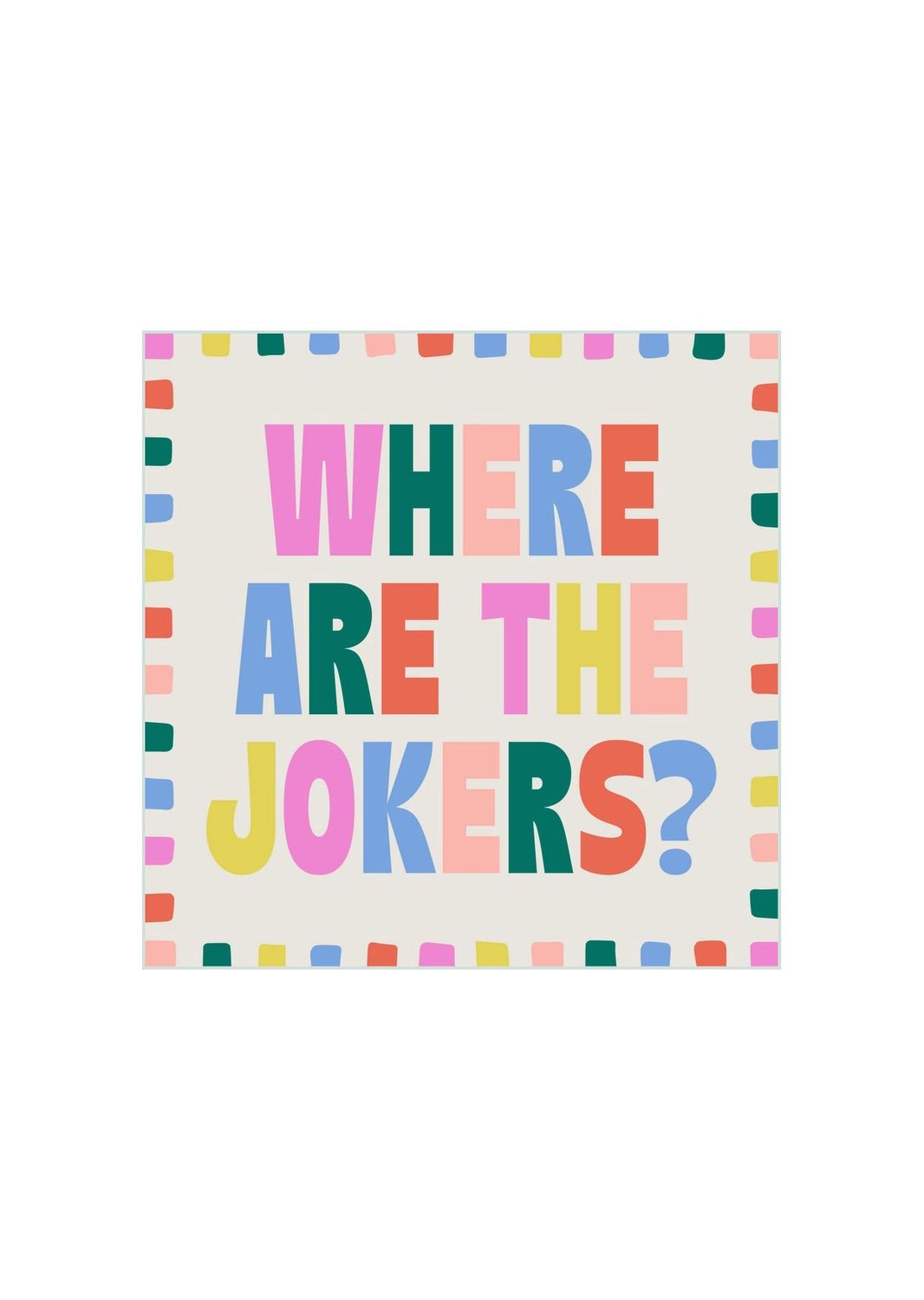 Where Are The Jokers? Beverage Napkins
