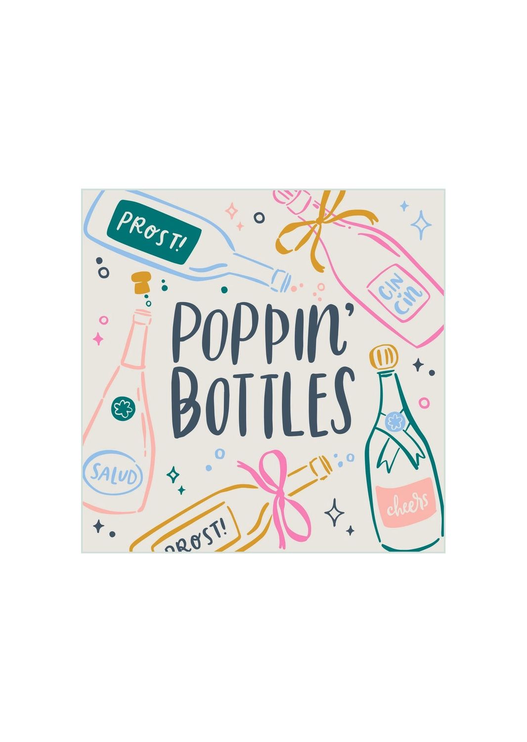 Poppin’ Bottles Beverage Napkins