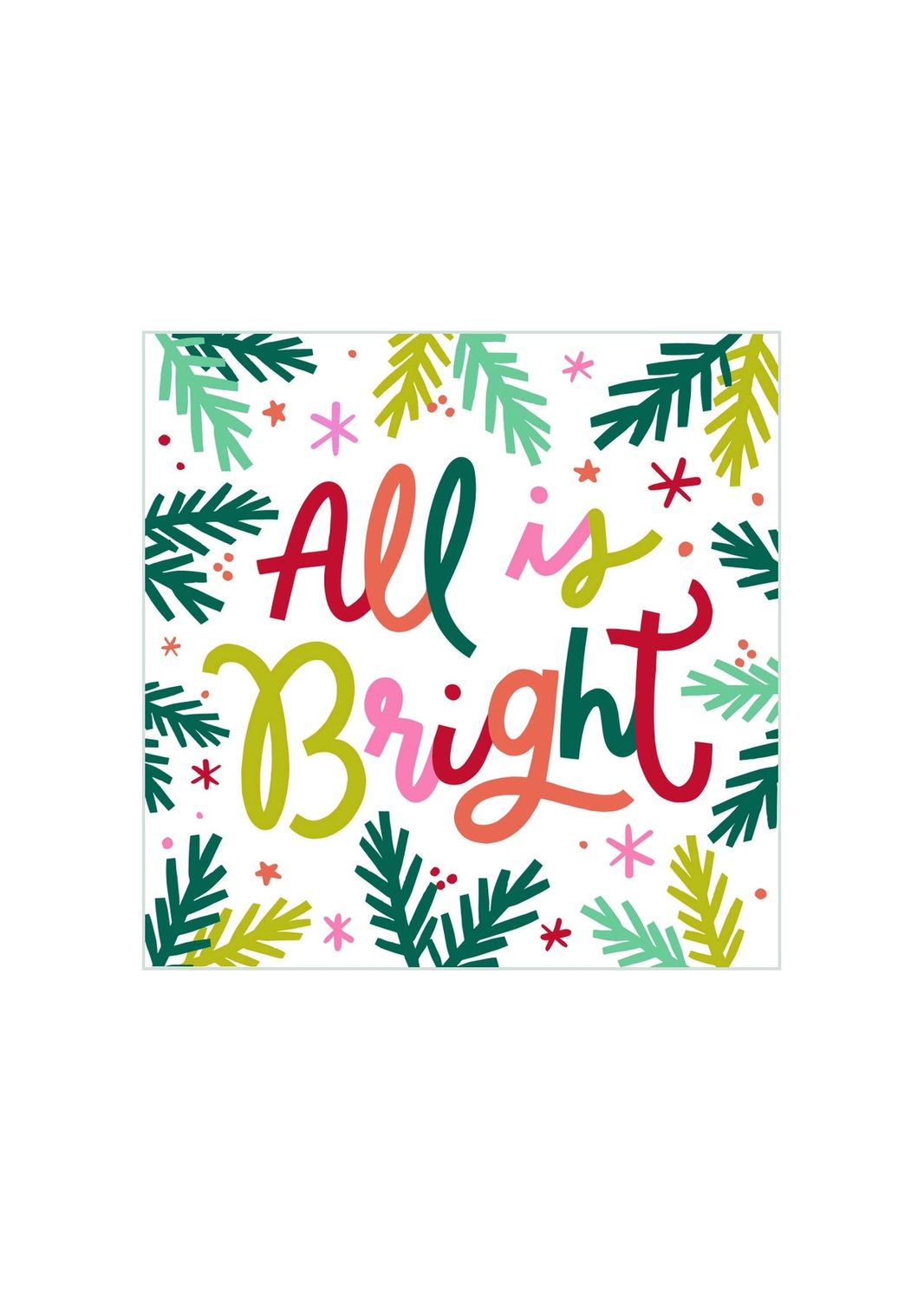 All Is Bright Beverage Napkins