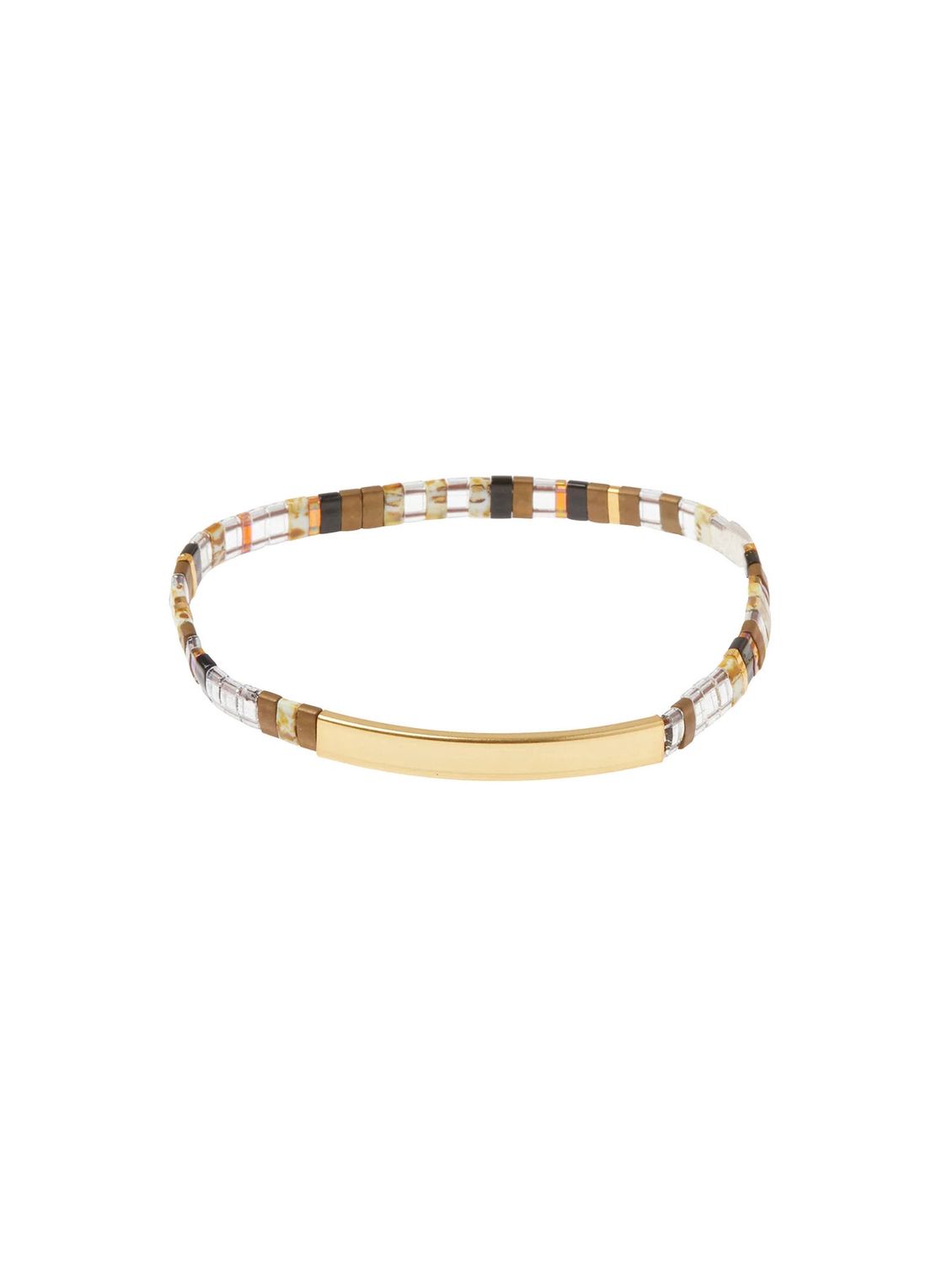 Sparkle And Shine Good Karma Topaz Gold Miyuki Bracelet