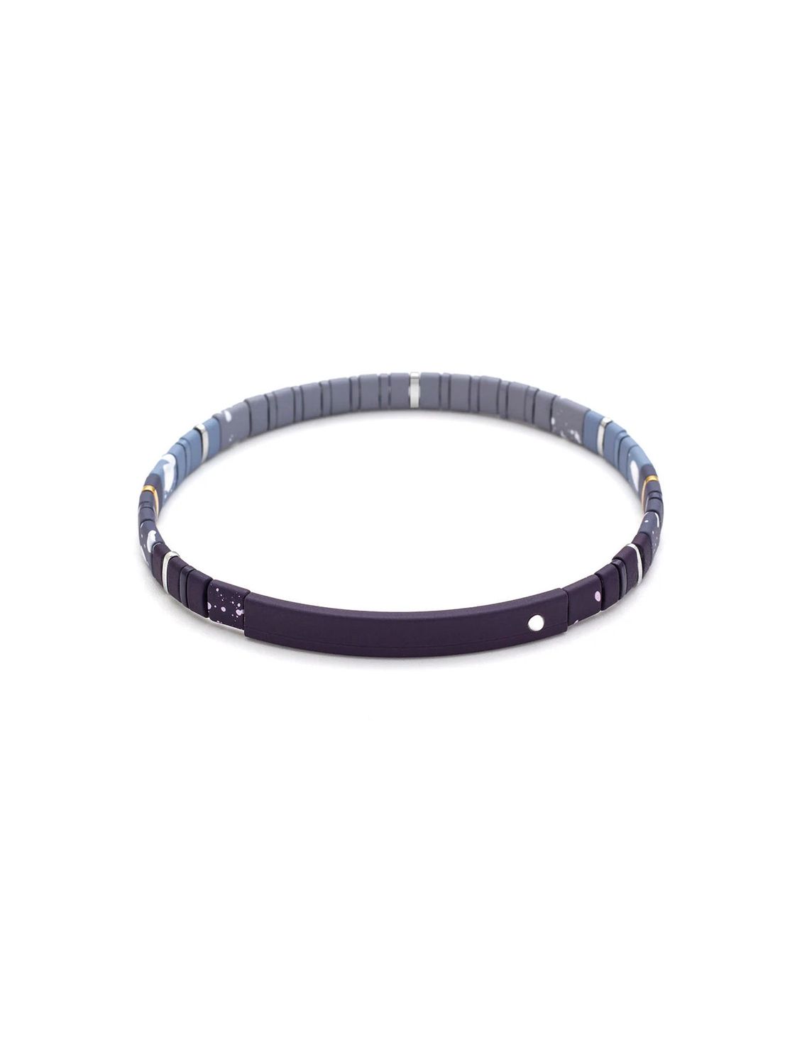 Strength And Grace Good Karma Midnight Silver Miyuki Bracelet