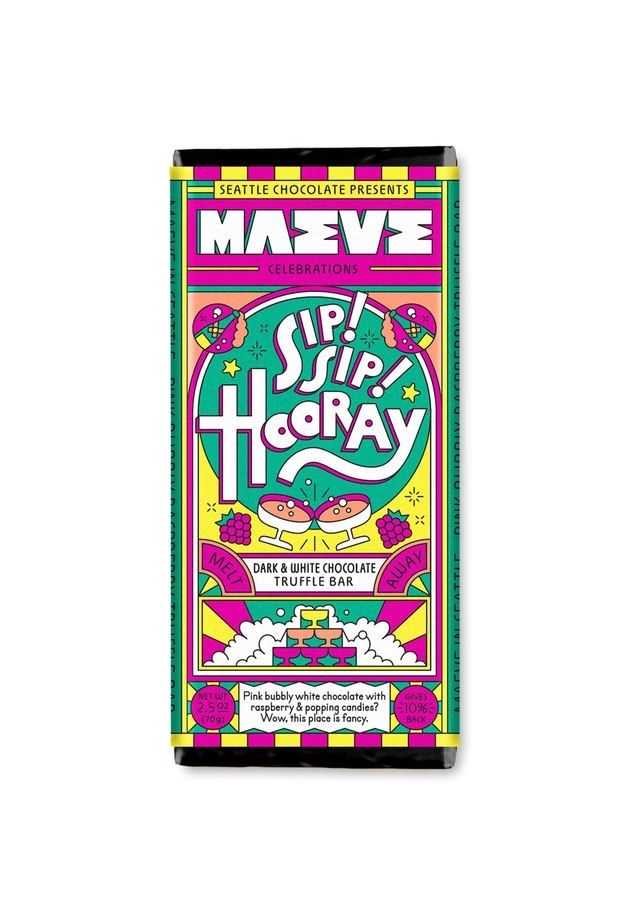 Maeve Sip Sip Hooray Truffle Chocolate Bar