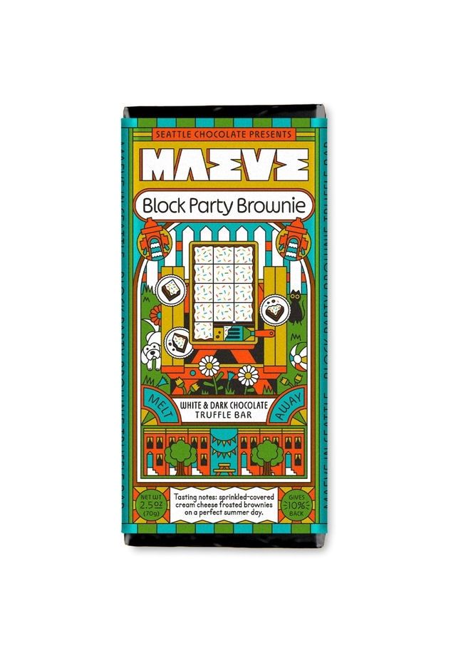 Maeve Block Party Brownie Truffle Chocolate Bar