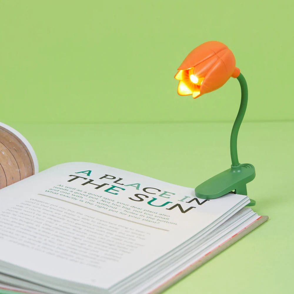 Tulip Clip Book Light, Color: Orange